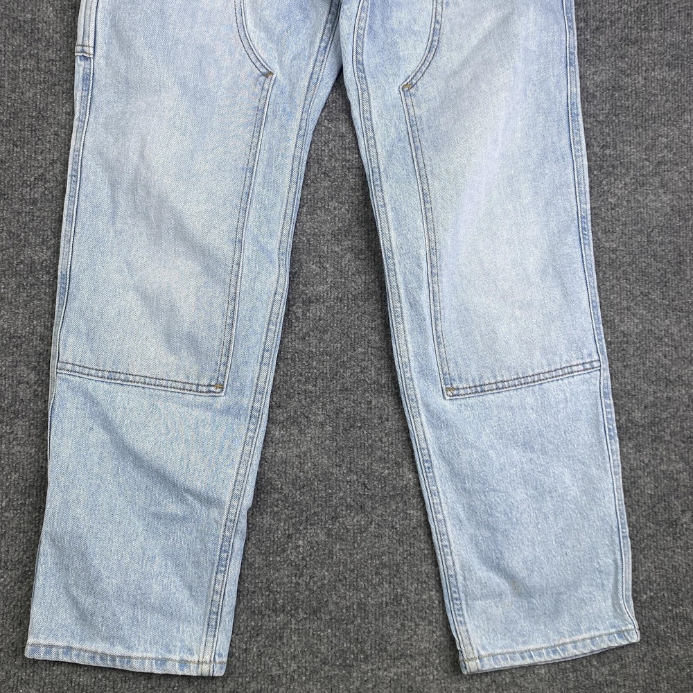 Hollister Loose Jeans Women 26x30 Light Wash Blue Carpenter Denim Double Knee - Picture 3 of 10